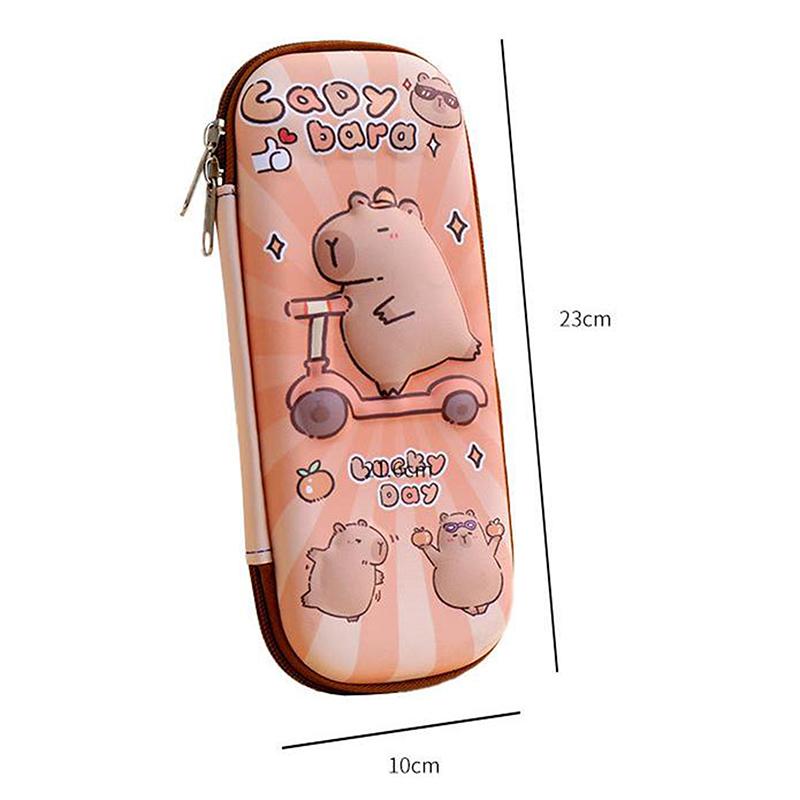 3D стереоскопический милый мультяшный капибара большой емкости пенал многофункциональный пенал канцелярские принадлежности для школьников