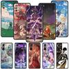 Роскошный черный чехол для телефона Xiaomi Redmi Note 11 10 9 8 7 Pro 9S 9A 9C 10S 8T K40 10C 10S Funda Cover Genshin Impact Beelzebul