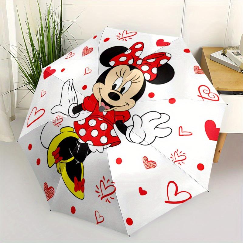 1pc Minnie Mouse Design Automatic Opening/Closing Folding Umbrella with 8 Iron Ribs, Portable Sunshade for Men and Women yy250731101