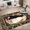 1pc Medieval cats and deer Carpet Rug for Living Room Bedroom Home Sofa Decoration,Kids play Non-slip Floor Mat