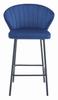 GATTA stool - navy blue velvet / black legs x 1