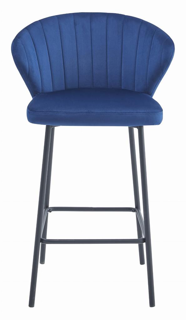 GATTA stool - navy blue velvet / black legs x 1