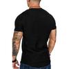 Men's Summer Solid Crew Neck Top Fashion Casual Short Sleeve T-Shirt