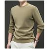 Men S Fleece Thick Crew Neck Solid Casual Pullover Sweatshirt