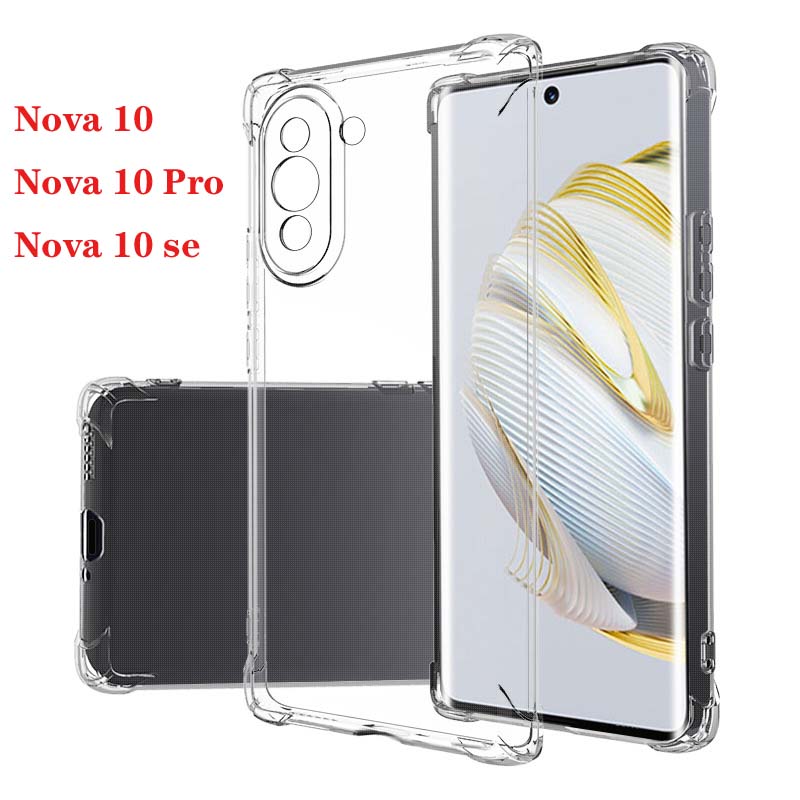 Прозрачный чехол с воздушной подушкой толщиной 1,5 мм для Huawei Nova 10 Pro Nova10 SE 4G, противоударный прозрачный чехол