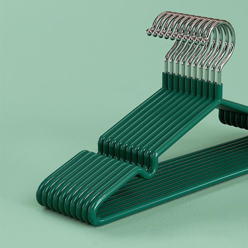 Convenient Dip Plastic Household Hanging Stainless Steel Coat Rack Thicker Multi-Function