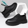 2025 Summer New British Style Business Casual Leather Shoes Men's Hollow Breathable Leather Shoes