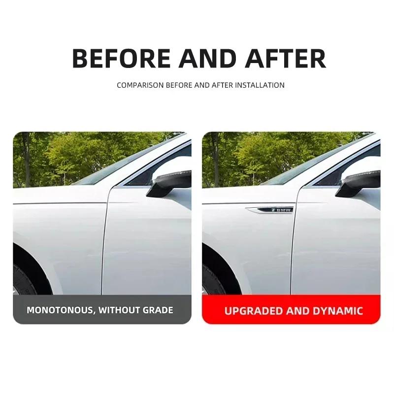 Защитная наклейка на кузов автомобиля Металлический значок логотип автомобиля Наклейка на крыло Значок для Bmw E46 E90 E60 F10 F30 E39 E36 F20 E87 G30 E92