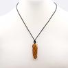Golden Quartz Flat Point Pendant With Adjustable Cord
