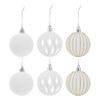 6Pcs Xmas Tree Hanging Ornaments Flocked Ball Decorations for Christmas Holiday Party Home Mall Festive Scene Xmas Hanging Balls