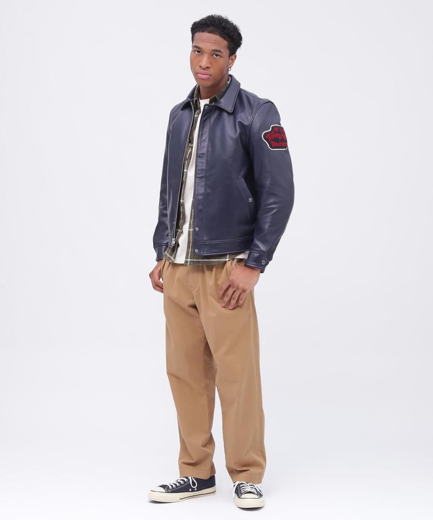 AVIREX Tomcat Leather Size XL Navy Men's Jacket, (120), (Product Code 783-4250005)