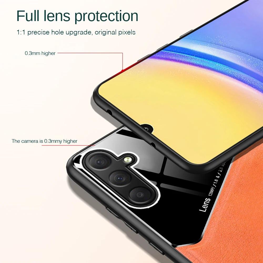 Кожаный чехол с текстурой для Samsung Galaxy M15 M35 M55 M34 M54 A06 A16 A15 5G A25 A35 A55 чехол с магнитной присоской чехол Fundas Capa