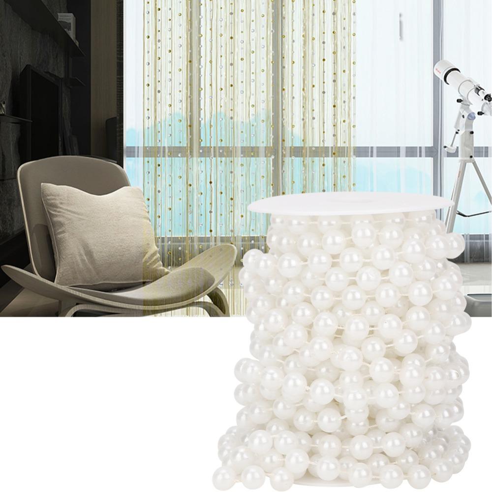 White Imitation Pearl Garland 12 MM Faux Pearl Garland Artificial Pearl Bead Chain Home Decoration