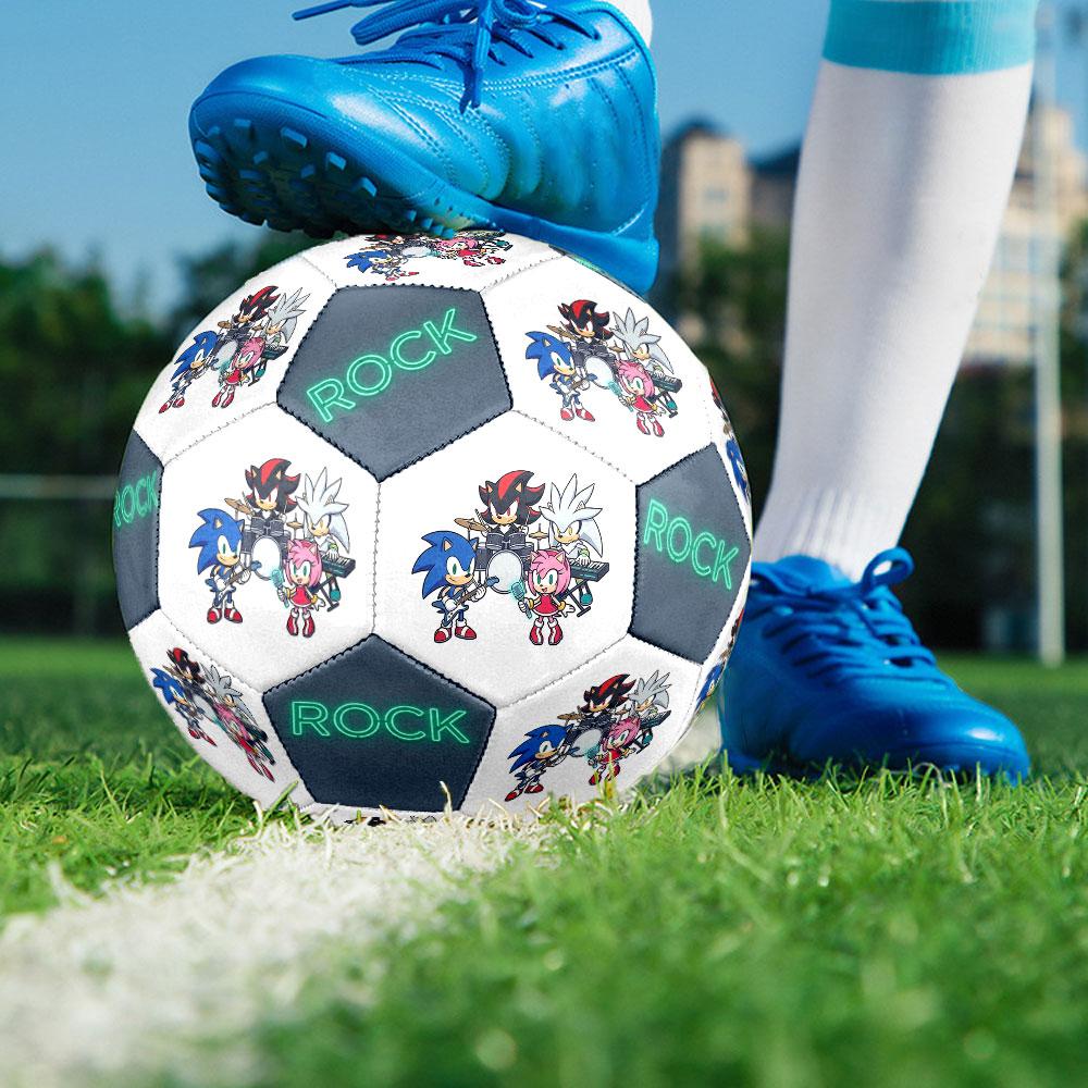 1pc Sonic the Hedgehog Soccer Ball Size 5 Indoor Soccer Ball Fashion Colorful Backyard Game - Great For Sports Fans Gift HE54