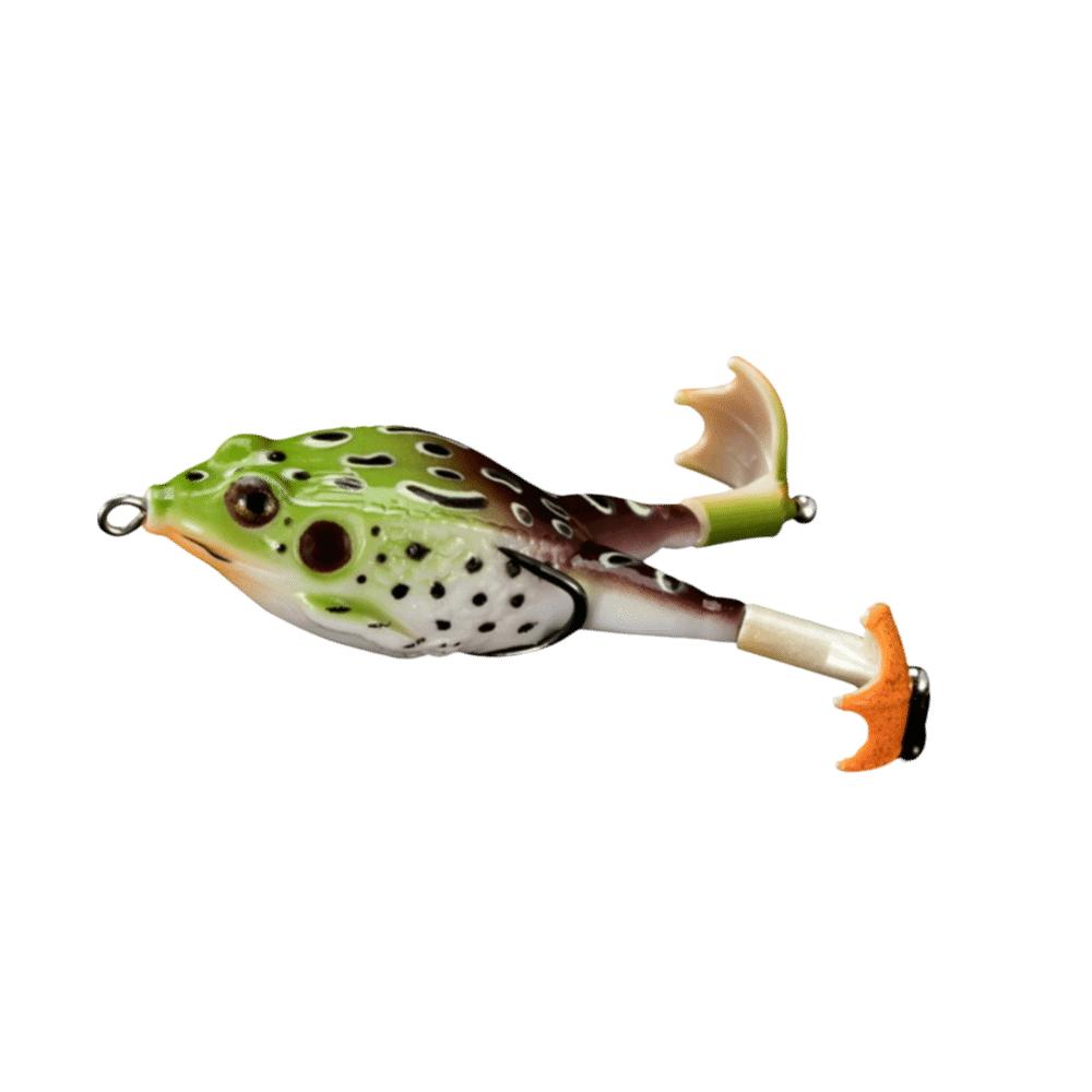 Double Propellers Frog Lure Rotating Tail Soft Frog Lure Artificial Bait Freshwater Fishing