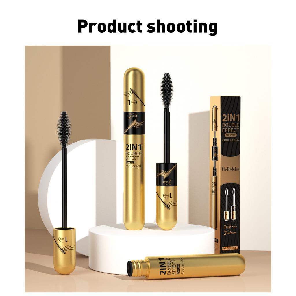 Тушь Natural Slender, устойчивая к поту и не размазывающаяся, густая и подкручивающая тушь с двойным эффектом