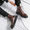 Модные мужские ботинки, коричневые ботинки на молнии, черные мотоциклетные ботинки, обувь ручной работы для мужчин с Sapato Masculino
