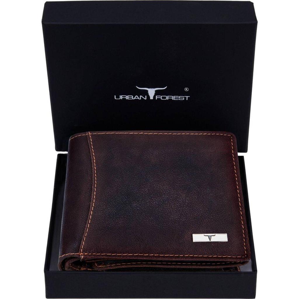 Мужской повседневный кошелек из натуральной кожи с RFID-меткой - стандартный размер (6 слотов для карт)