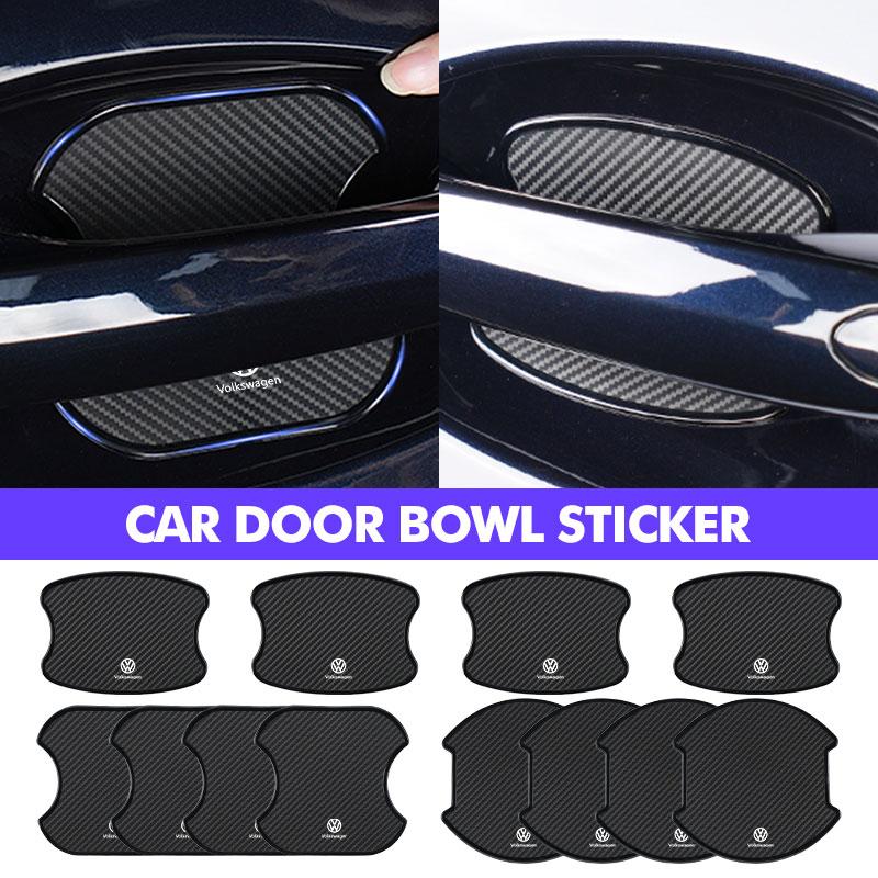 BAG1 For Volkswagen VW 4PCS Anti-scratch Car Door Bowl Protective Sticker Waterproof Scirocco Passat Polo B5 B6 B7 CC Tiguan Sharan