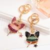 Pack of 2 Women Keychain Zinc Alloy Crystal Car Key Chain Cute Delicate Keyrings Hanging Decoration Pendant Girls Teen
