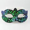 Small Pvc Sparkling Mask With Handcraft Elements For Halloween Cosplay Parties
