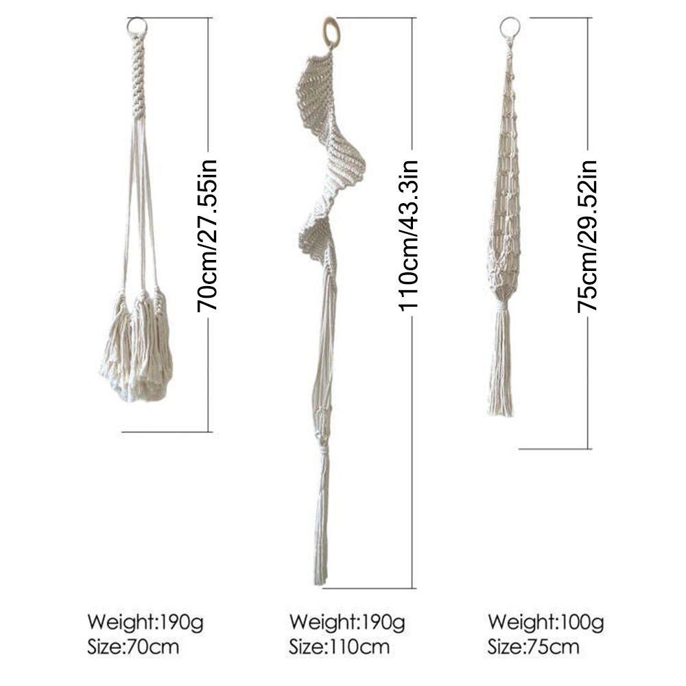 Подставка для садового цветочного горшка, декоративный подвесной горшок из хлопковой веревки, подвесная корзина ручной работы, новый цветочный горшок