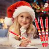 6Pcs Christmas Gel Pens Various Festive Patterns Push-Type Christmas Pens Stationery Supplies Christmas Party Favors