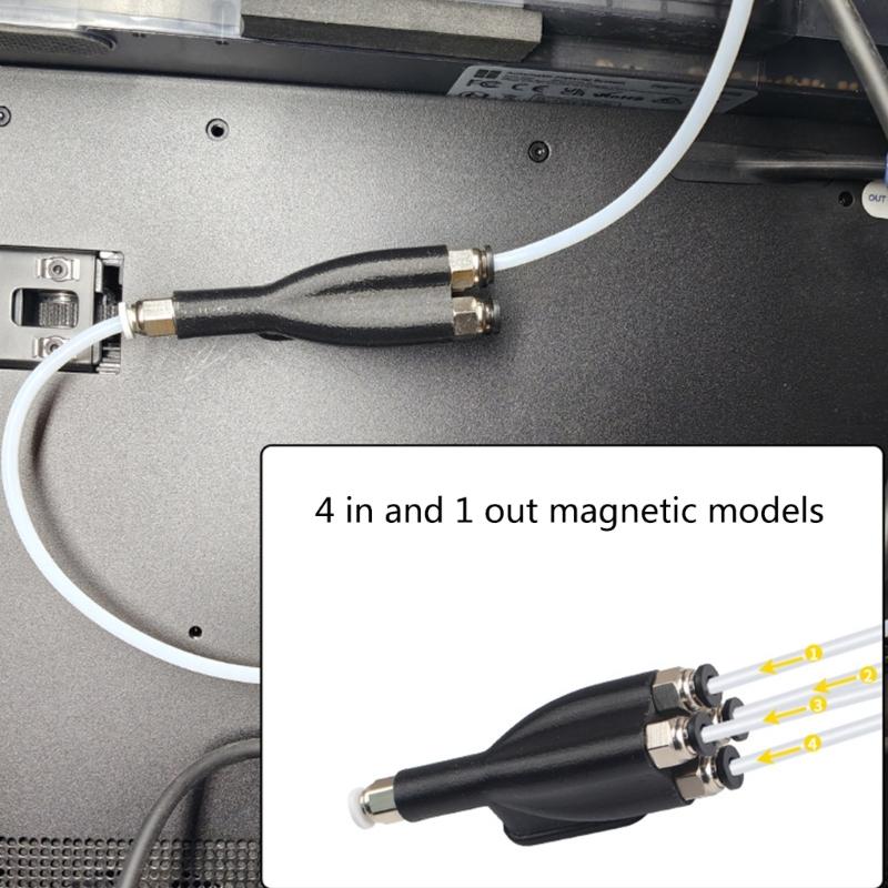 Переходники для трубок PTFE 4-в-1 для аксессуаров для 3D-принтеров Lab X1C P1P/S Запасная часть - адаптер PTFE 4-в-1