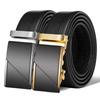Trendy Men's Cowhide Belt Automatic Buckle Middle Aged and Young Trousers Men's Business Casual Simple Versatile Belt Men