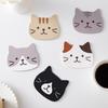 Cat Shaped Tea Coaster Cup Mat Pad Mug Holder Mat Coffee Drinks Table Placemats Heat-resistant Cup Coasters Home Decor Gift