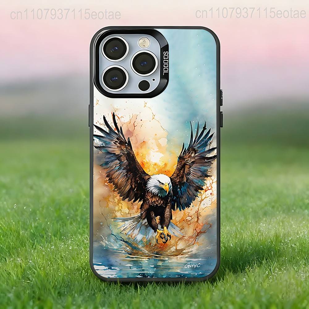 Eagle fly Cool art Phone Case For iPhone 17,16,15,14,13,12,11,Pro,XS,Max,Plus,Mini,SE4,E Black Matte Shockproof Cover
