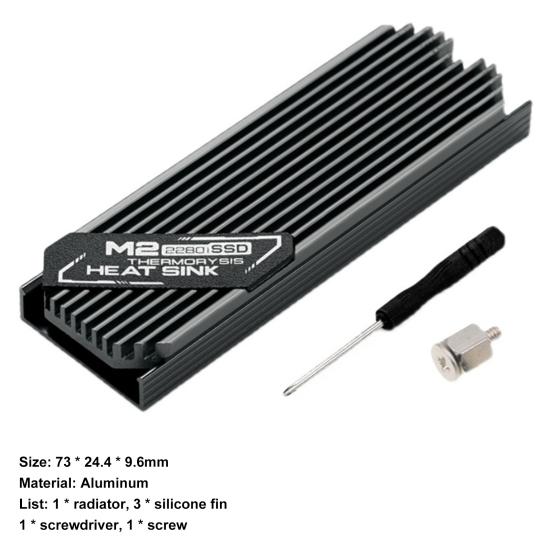 Радиатор SSD, ультратонкая профессиональная алюминиевая твердотельная охлаждающая термоподставка для жесткого диска для M.2 SSD 2280