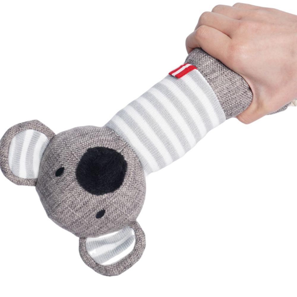 Manufacturer Custom Logo Grey Chew Rope Squeaky Plush Dog Toys