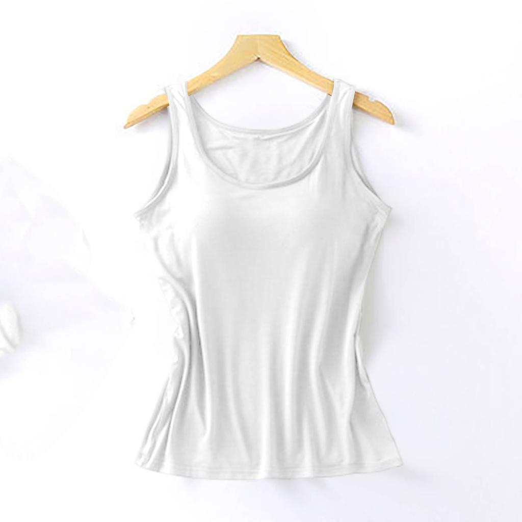 Женская майка-топ без рукавов, женская летняя цельная без стального кольца с нагрудной накладкой