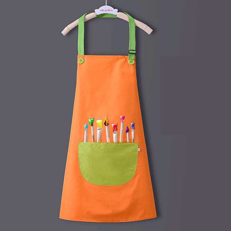 Waterproof Children's Art Apron with Sleeves - Ideal for Painting and Mealtime.
