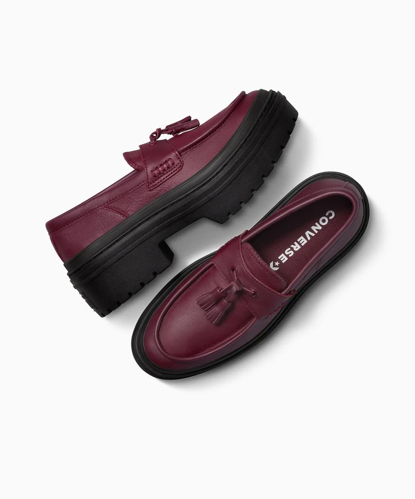 Converse Chuck Taylor All Star Rugged Heel Loafers Leather Deep Bordeaux A14708C