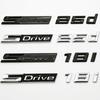 3D sDrive 18i 25d Значок-эмблема для автомобиля X1 X2 X3 X4 Z4 Задний багажник Буквенный логотип Глянцевый черный Хромированная наклейка Аксессуары