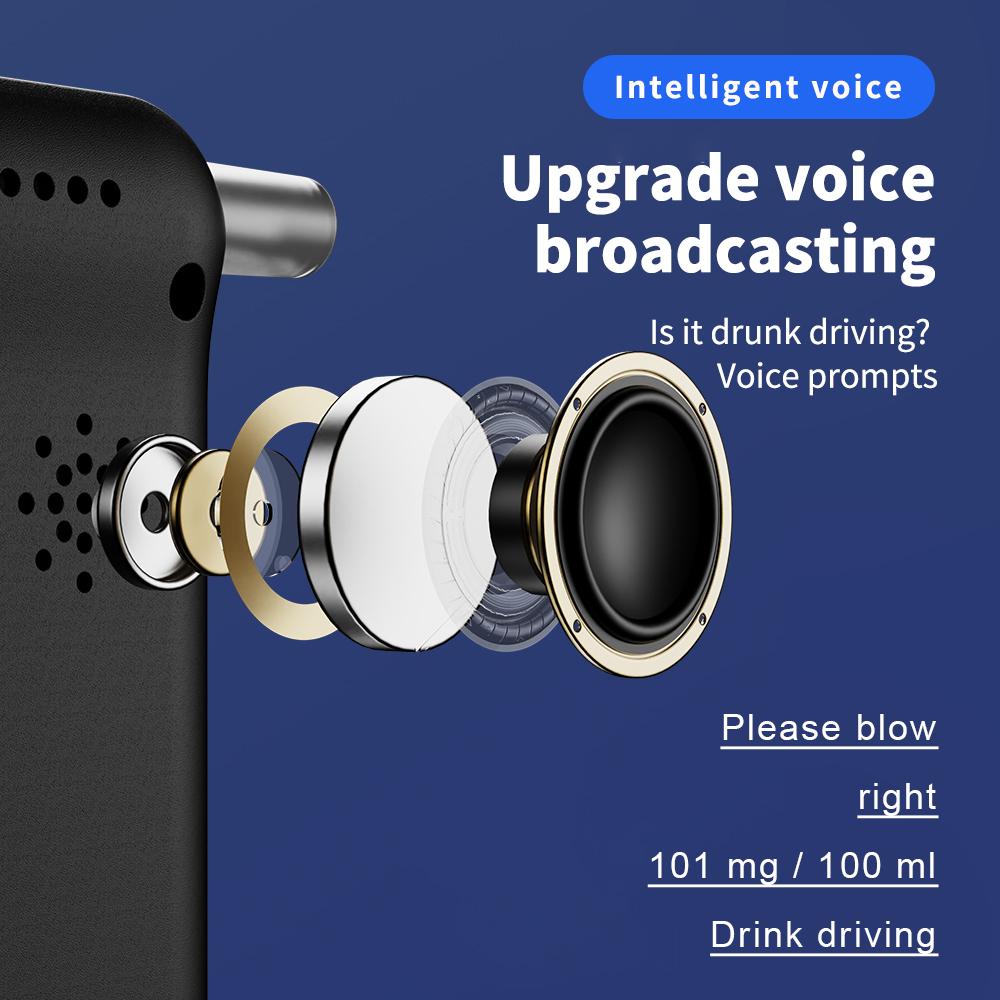 Мини Детектор Алкоголя в Выдыхаемом Воздухе Полицейский Алкотестер Портативный ЖК-Цифровой Диагностический Инструмент для Алкоголя Предотвращает Вождение в Непотребном Состоянии