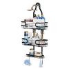 3 Tier Shower Caddy Easy Installation Shower Hanging Organizer Large Capacity Wall-mounted Rustproof Shower Shelf with Hooks for Towels Sponge