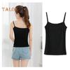 Summer Sling Vest Square Collar Sleeveless Solid Color Camisole Slim Fit Tank Top Women Lightweight Camisole Streetwear