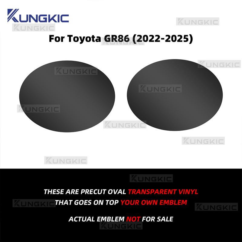 For Toyota GR86 -2025 Car Front on Emblem Pre Cut Dark Smoked TPU PPF Protection Film Anti-scratch Exterior Accessories