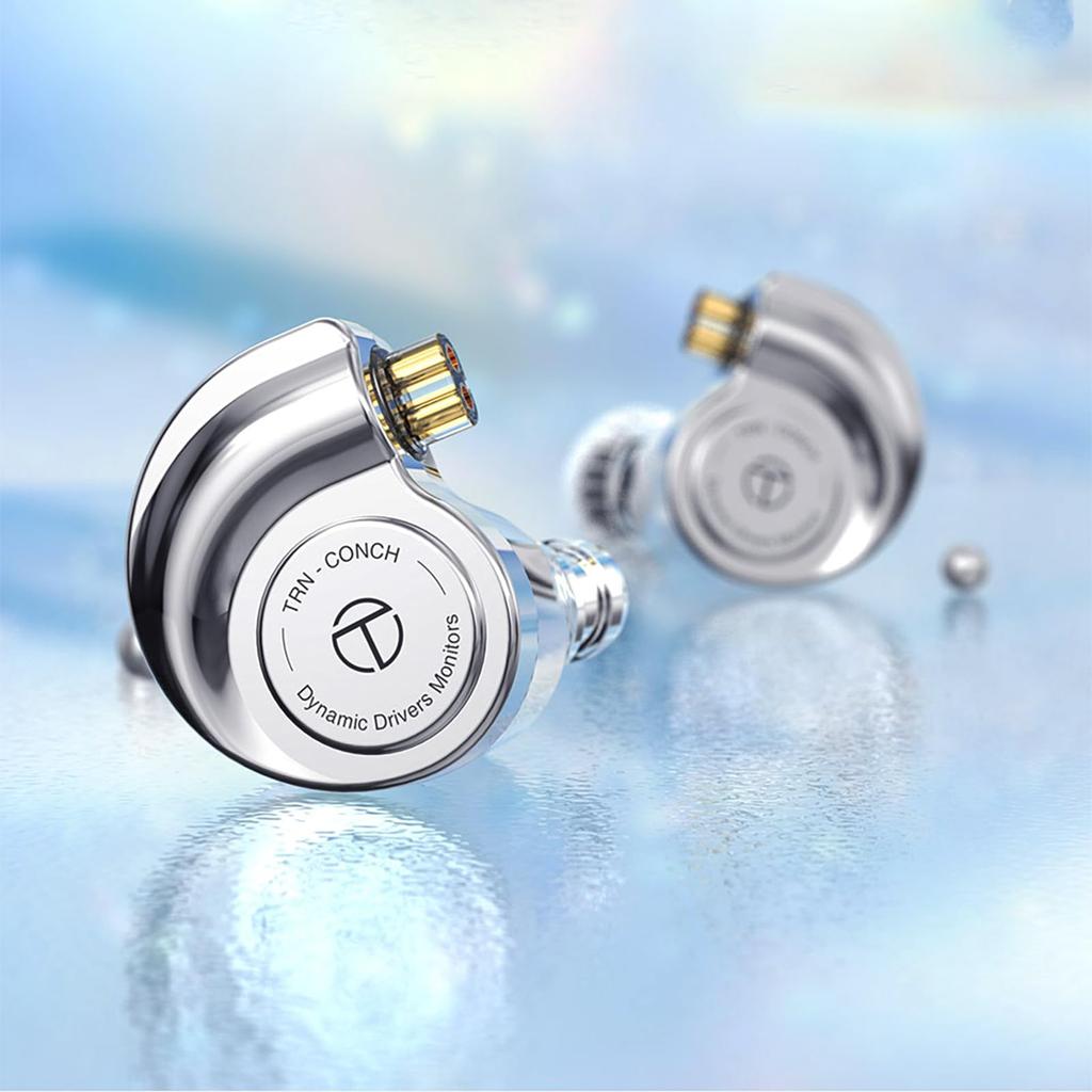 LINSOUL TRN Conch 1DD Earphones Equipped with 10mm Upgraded Dynamic Driver Equipped with Connector Deep Bass Ergonomically Designed Adopts Exclusive