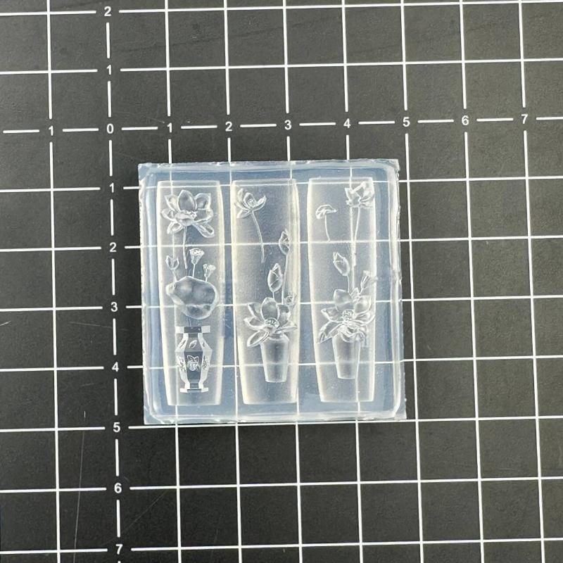 Cartoon Art Themed Silicone Mold, Bowknot Flower Nail Art Craft, Handmade DIY Nail Decoration Accessory Tool
