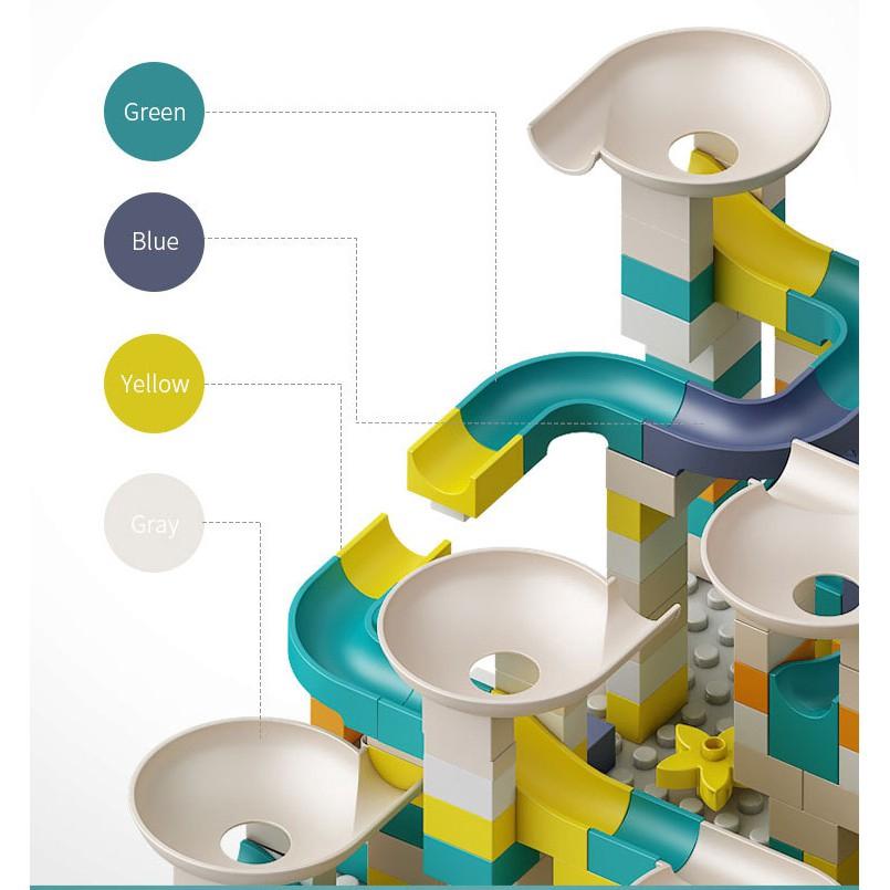 89-356 PCS Marble Race Run Maze Ball Track Building Blocks Compatible BIG SIZE Bricks Toys