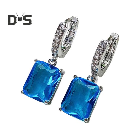 Большие висячие серьги из циркона для женщин, сверкающие кубические серьги-подвески со стразами, украшения для банкетов, свиданий