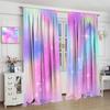 Радужные шторы Красочные шторы с принтом тай-дай Пастельные шторы Декор комнаты для детской комнаты, комнаты девочки, гостиной, спальни Блэкаут На кулиске Печатные оконные шторы 2