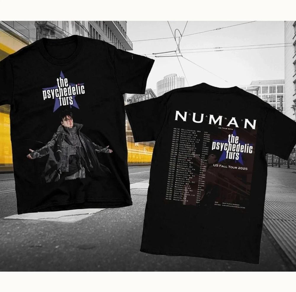The Psychedelic Furs Gary Numan 2025 Tour Double Sided Reprint S-4XL Unisex T-Shirt