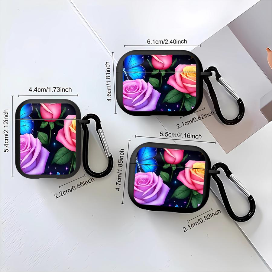 Чехлы для наушников с синими цветами Чехол-кейс для Airpods Pro3 Pro 1 3 4 2 Pro2