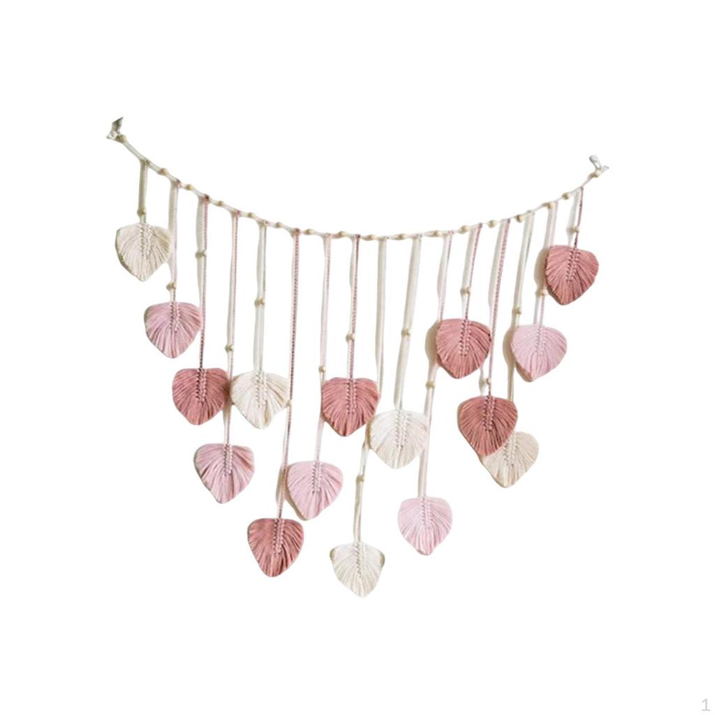 Изготовленные вручную листья-кисточки, макраме, настенное украшение для декора квартиры