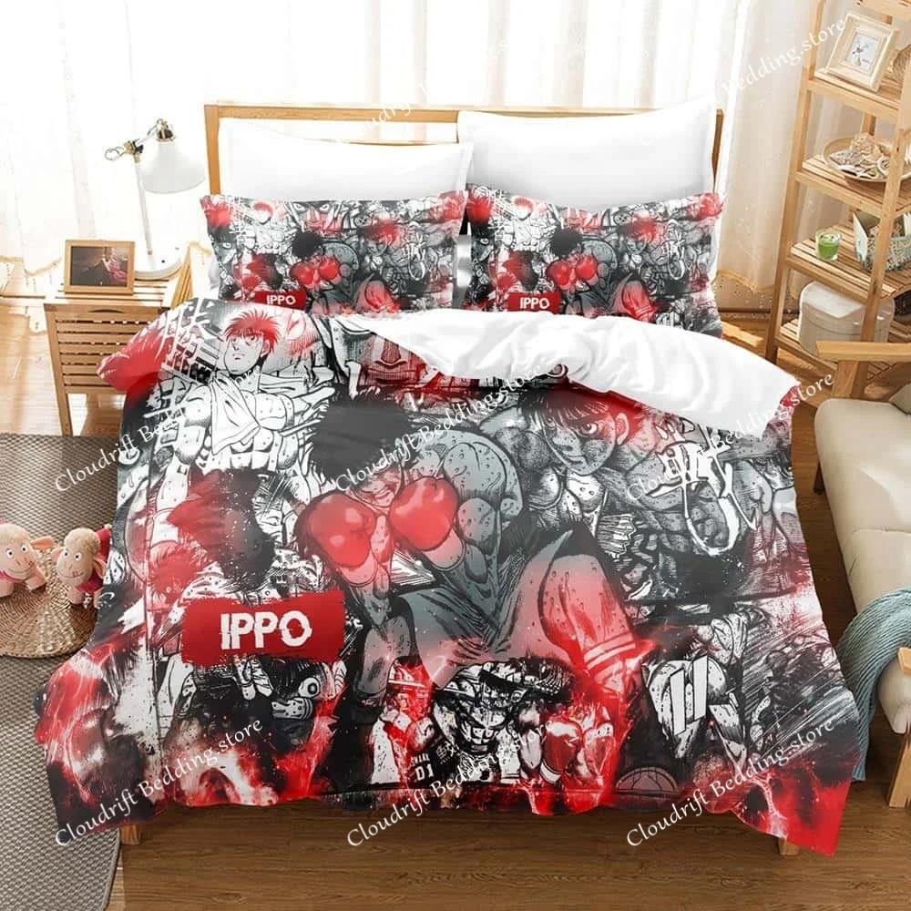 New Anime Hajime No Ippo Bedding Set Duvet Cover Comforter Bed Set Quilt Cover Pillowcase King Queen Twin Size Boys Girls Adult